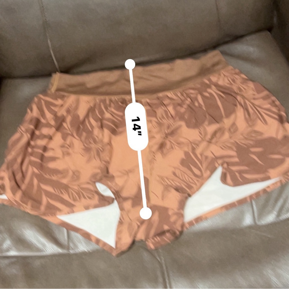 Aerie Women's Floral Shorts Brown Size Large - Picture 7 of 7